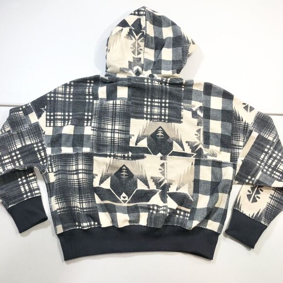Polo Ralph Lauren Women's Fleece Aztec Patchwork Beacon Plaid Hoodie Sz XS $248 - Picture 7 of 10